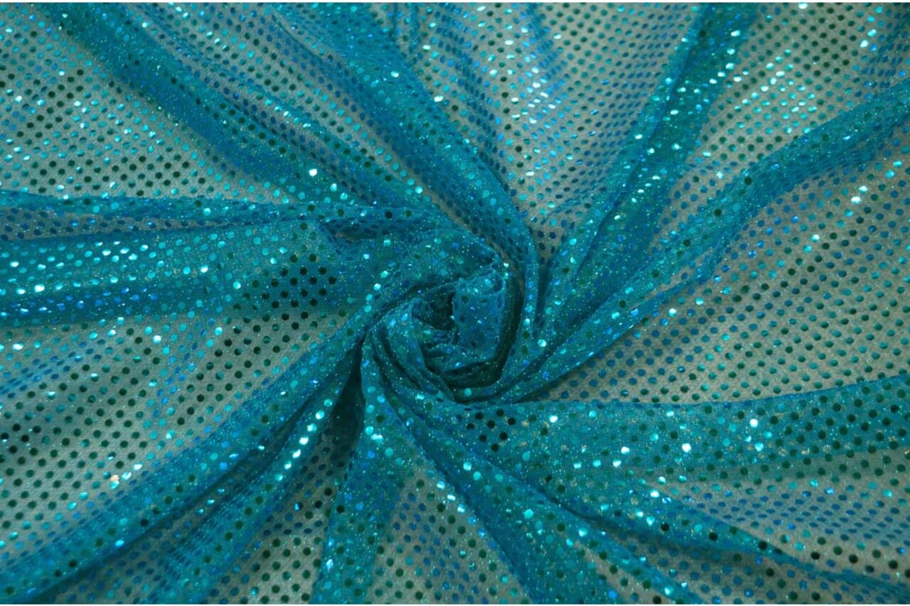 1 Yard Confetti Dot Sequins Fabric with 3mm Metallic Shine for Costumes and Decor